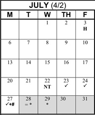 District School Academic Calendar for Brentwood Elementary for July 2026
