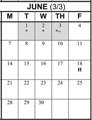 District School Academic Calendar for Brentwood Elementary for June 2027
