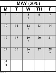 District School Academic Calendar for Brentwood Elementary for May 2027