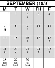 District School Academic Calendar for Brentwood Elementary for September 2026