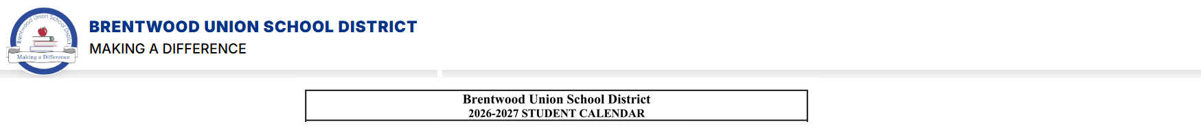 District School Academic Calendar for Brentwood Elementary