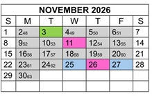 District School Academic Calendar for Avery's Creek Elementary for November 2026