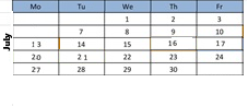 District School Academic Calendar for Lyman C. Hunt Middle School for July 2026
