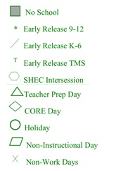 District School Academic Calendar Legend for Calaveras Educational Transitions 7-12