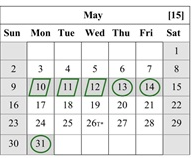 District School Academic Calendar for Calaveras Educational Transitions 7-12 for May 2027