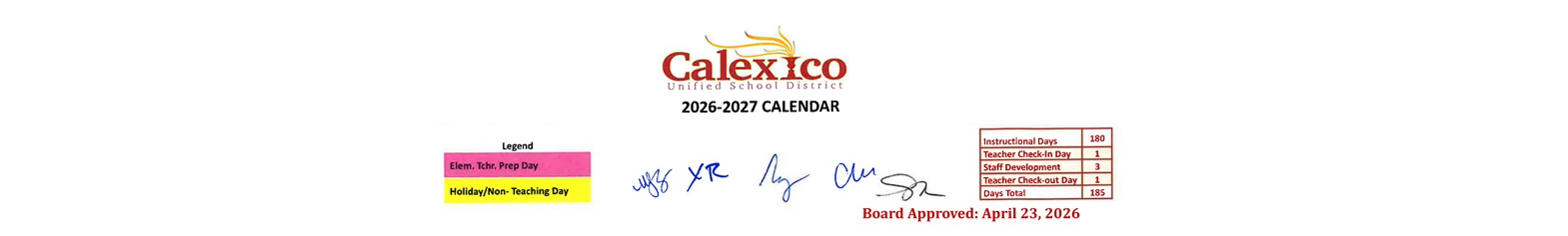 District School Academic Calendar Key for Cesar Chavez Elementary
