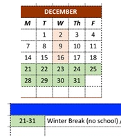 District School Academic Calendar for Marshall Lane Elementary for December 2026