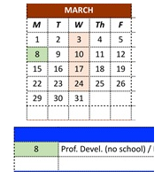 District School Academic Calendar for Marshall Lane Elementary for March 2027