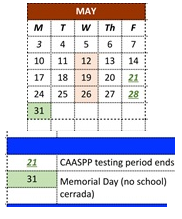 District School Academic Calendar for Marshall Lane Elementary for May 2027