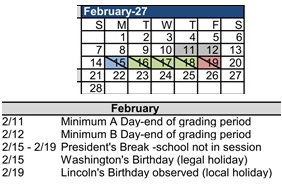 District School Academic Calendar for Leigh High for February 2027