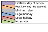 District School Academic Calendar Legend for Leigh High
