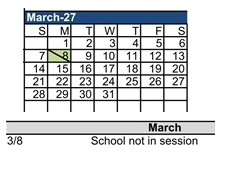 District School Academic Calendar for Leigh High for March 2027