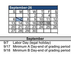 District School Academic Calendar for Leigh High for September 2026