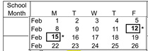 District School Academic Calendar for Carlsbad Seaside Academy for February 2027