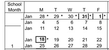 District School Academic Calendar for Carlsbad Seaside Academy for January 2027
