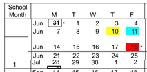 District School Academic Calendar for Carlsbad Seaside Academy for June 2027