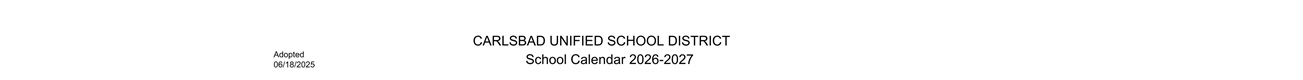 District School Academic Calendar Key for Carlsbad Seaside Academy