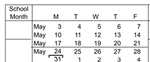 District School Academic Calendar for Carlsbad Seaside Academy for May 2027