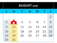 District School Academic Calendar for DR. E.M. Smith Elem for August 2026