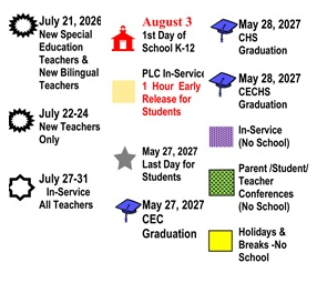 District School Academic Calendar Legend for DR. E.M. Smith Elem