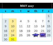 District School Academic Calendar for DR. E.M. Smith Elem for May 2027