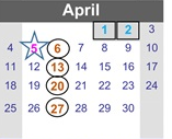 District School Academic Calendar for Carson High School for April 2027