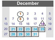District School Academic Calendar for Carson High School for December 2026