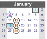 District School Academic Calendar for Carson High School for January 2027