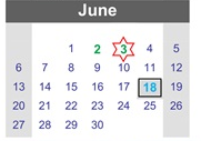 District School Academic Calendar for Carson High School for June 2027