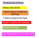 District School Academic Calendar Legend for Desert Sands Sixth Grade Center