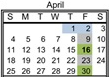 District School Academic Calendar for Declo Senior High School for April 2027