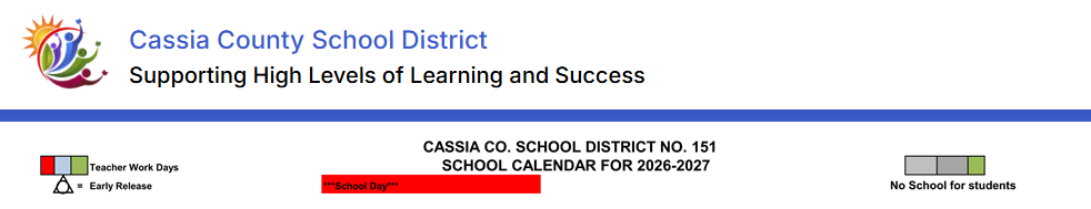 District School Academic Calendar for Declo Senior High School
