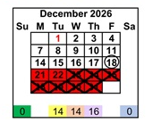 District School Academic Calendar for Mesa Elementary for December 2026