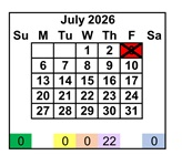 District School Academic Calendar for Mesa Elementary for July 2026