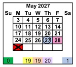 District School Academic Calendar for Mesa Elementary for May 2027