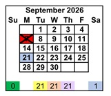 District School Academic Calendar for Mesa Elementary for September 2026