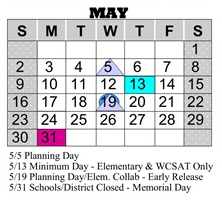 District School Academic Calendar for Endeavor Alternative for May 2027