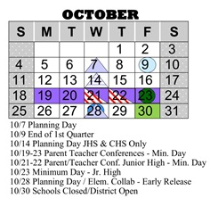 District School Academic Calendar for Endeavor Alternative for October 2026