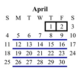 District School Academic Calendar for Chaffey High for April 2027
