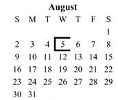 District School Academic Calendar for Chaffey High for August 2026