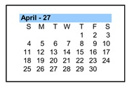 District School Academic Calendar for Navarrete Elementary for April 2027