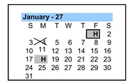 District School Academic Calendar for Navarrete Elementary for January 2027