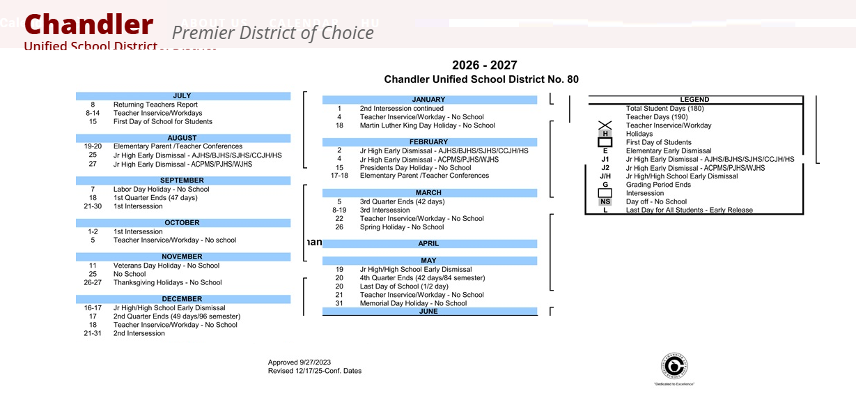 District School Academic Calendar Key for Navarrete Elementary