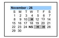 District School Academic Calendar for Navarrete Elementary for November 2026