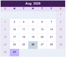 District School Academic Calendar for Chelsea High School for August 2026