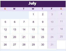 District School Academic Calendar for Chelsea High School for July 2026
