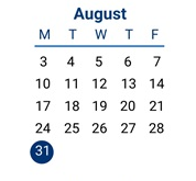 District School Academic Calendar for Thurgood Marshall Elem for August 2026
