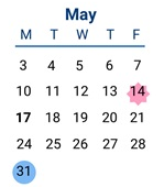 District School Academic Calendar for Thurgood Marshall Elem for May 2027