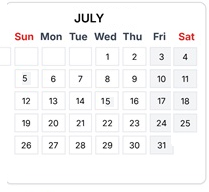 District School Academic Calendar for Midlothian High for July 2026