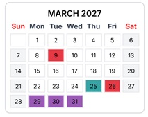 District School Academic Calendar for Midlothian High for March 2027